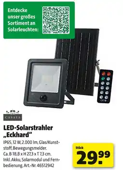 Hagebau Casaya led-solarstrahler „eckhard“ Angebot