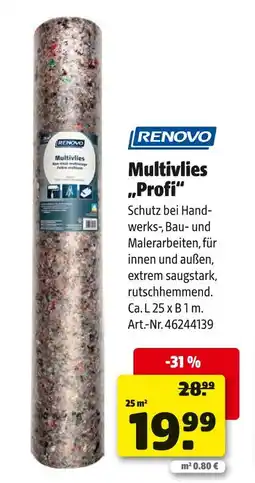 Hagebau Renovo multivlies profi Angebot