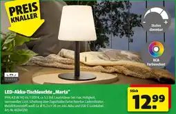 Hagebau Led-akku-tischleuchte „marta“ Angebot