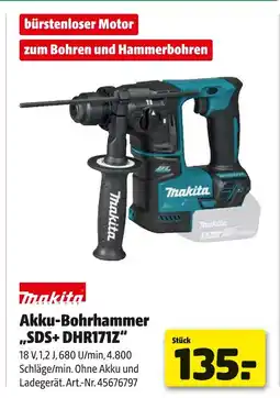 Hagebau Makita akku-bohrhammer „sds+ dhr171z“ Angebot