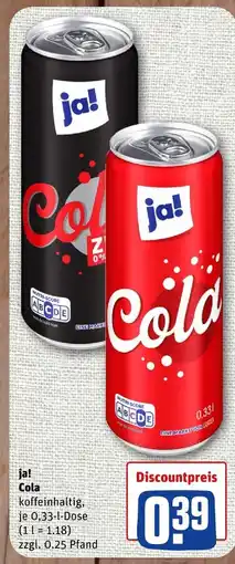 nahkauf Ja! cola Angebot