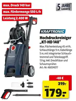 Hagebau Kraftronic hochdruckreiniger „kt-hd 140“ Angebot