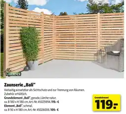 Hagebau Mr. gardener grundelement „bali“ Angebot