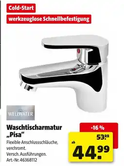 Hagebau Wellwater waschtischarmatur „pisa“ Angebot