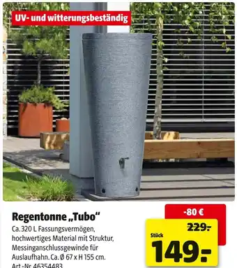 Regentonne „tubo“