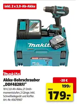 Hagebau Makita akku-bohrschrauber „ddf482rfj“ Angebot