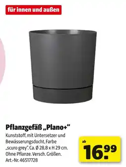 Hagebau Pflanzgefäß „plano+ Angebot