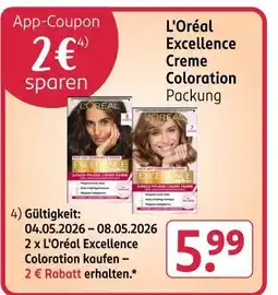 Rossmann L'oréal excellence creme coloration Angebot