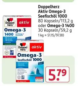 Rossmann Doppelherz aktiv omega-3 seefischöl 1000 Angebot