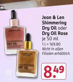 Rossmann Jean & len shimmering dry oil oder dry oil rose Angebot