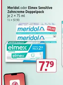 Rossmann Meridol oder elmex sensitive zahncreme doppelpack Angebot