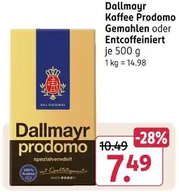Rossmann Dallmayr kaffee prodomo Angebot