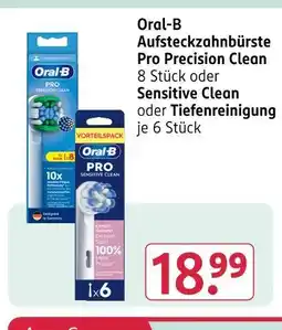 Rossmann Oral-b aufsteckzahnbürste pro precision clean Angebot