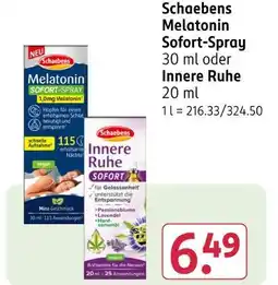 Rossmann Schaebens melatonin sofort-spray oder innere ruhe Angebot