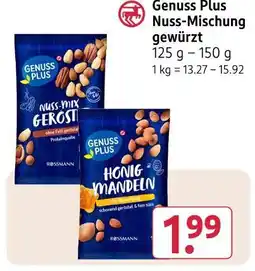 Rossmann Genuss plus nuss-mischung gewürzt Angebot