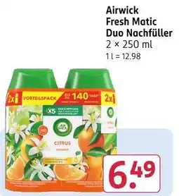 Rossmann Airwick fresh matic duo nachfüller Angebot
