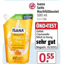 Rossmann Isana seife nachfüllbeutel Angebot