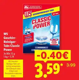 Lidl W5 geschirr-reiniger-tabs classic power Angebot