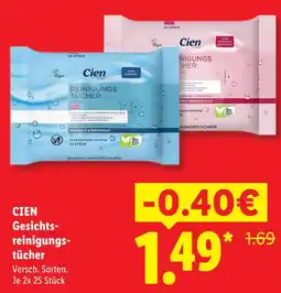 Lidl Cien gesichtsreinigungstücher classic Angebot