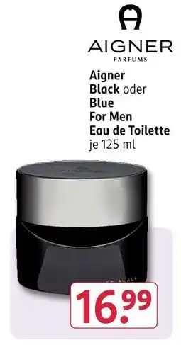 Rossmann Aigner black oder blue for men eau de toilette Angebot