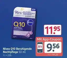 Rossmann Nivea q10 beruhigende nachtpflege Angebot