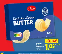 Lidl Milbona deutsche markenbutter Angebot