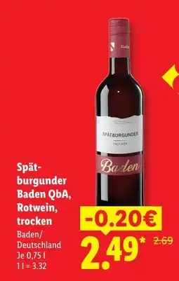 Lidl Spätburgunder baden qba Angebot