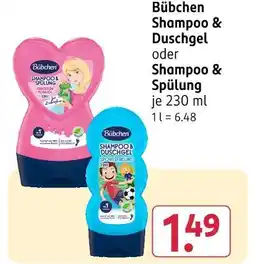 Rossmann Bübchen shampoo & duschgel oder shampoo & spülung Angebot