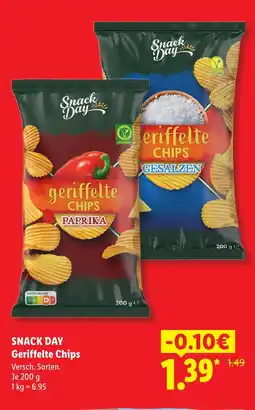 Lidl Snack day geriffelte chips Angebot