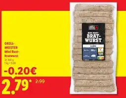 Lidl Grillmeister mini rostbratwurst klassik Angebot