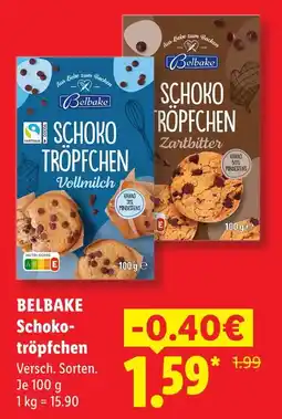 Lidl Belbake schokotröpfchen Angebot