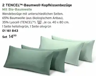 Tchibo 2 Tencel Baumwoll Kopfkissenbezüge Angebot