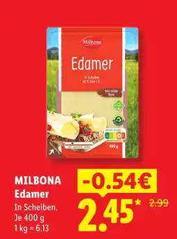 Lidl Milbona edamer Angebot