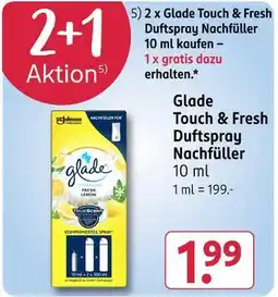 Rossmann Glade touch & fresh duftspray nachfüller Angebot
