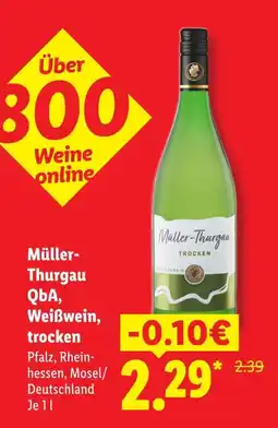 Lidl Müller-thurgau qba Angebot