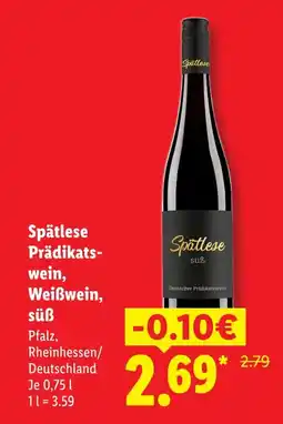 Lidl Spätlese süß Angebot