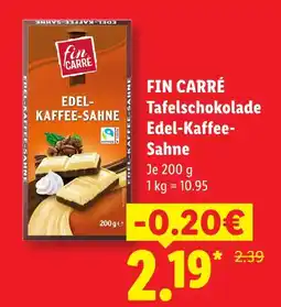 Lidl Fin carré tafelschokolade edel-kaffee-sahne Angebot