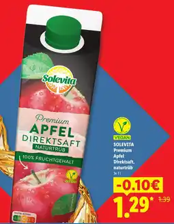 Lidl Solevita premium apfel direktsaft, naturtrüb Angebot