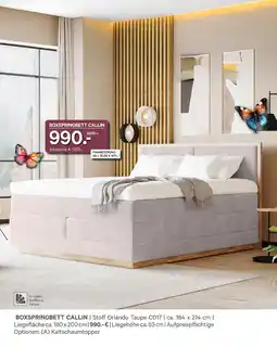 Kabs Polsterwelt Boxspringbett callin Angebot