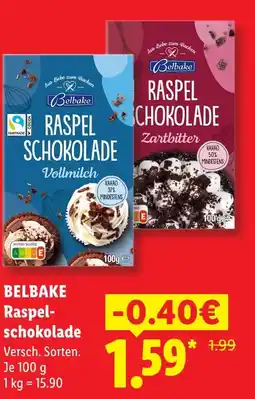 Lidl Belbake raspelschokolade Angebot