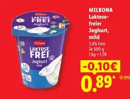 Lidl Milbona laktosefreier joghurt, mild Angebot