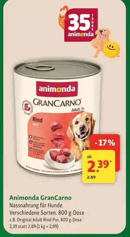 Fressnapf Animonda grancarno adult 1+ rind Angebot