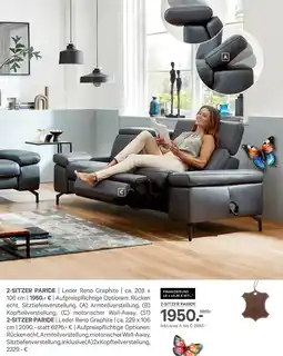 Kabs Polsterwelt 2-sitzer paride ca. 208 x 106 cm Angebot