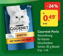 Fressnapf Purina gourmet perle duetto mit huhn und rind Angebot