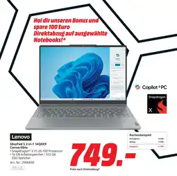 MediaMarkt Lenovo ideapad 5 2-in-1 14q8x9 convertible Angebot