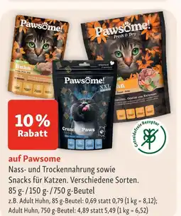 Fressnapf Pawsome nass- und trockennahrung sowie snacks für katzen Angebot