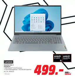 MediaMarkt Lenovo ideapad slim 3 notebook Angebot