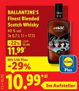 Lidl Ballantine's finest blended scotch whisky Angebot