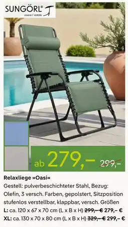 Pflanzen Kölle Sungörl relaxliege oasi l Angebot