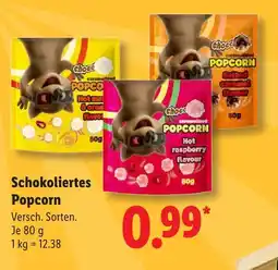 Lidl Choco caramelised popcorn hot mango & orange flavour Angebot